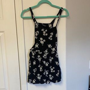 art class Black Floral Kids Top